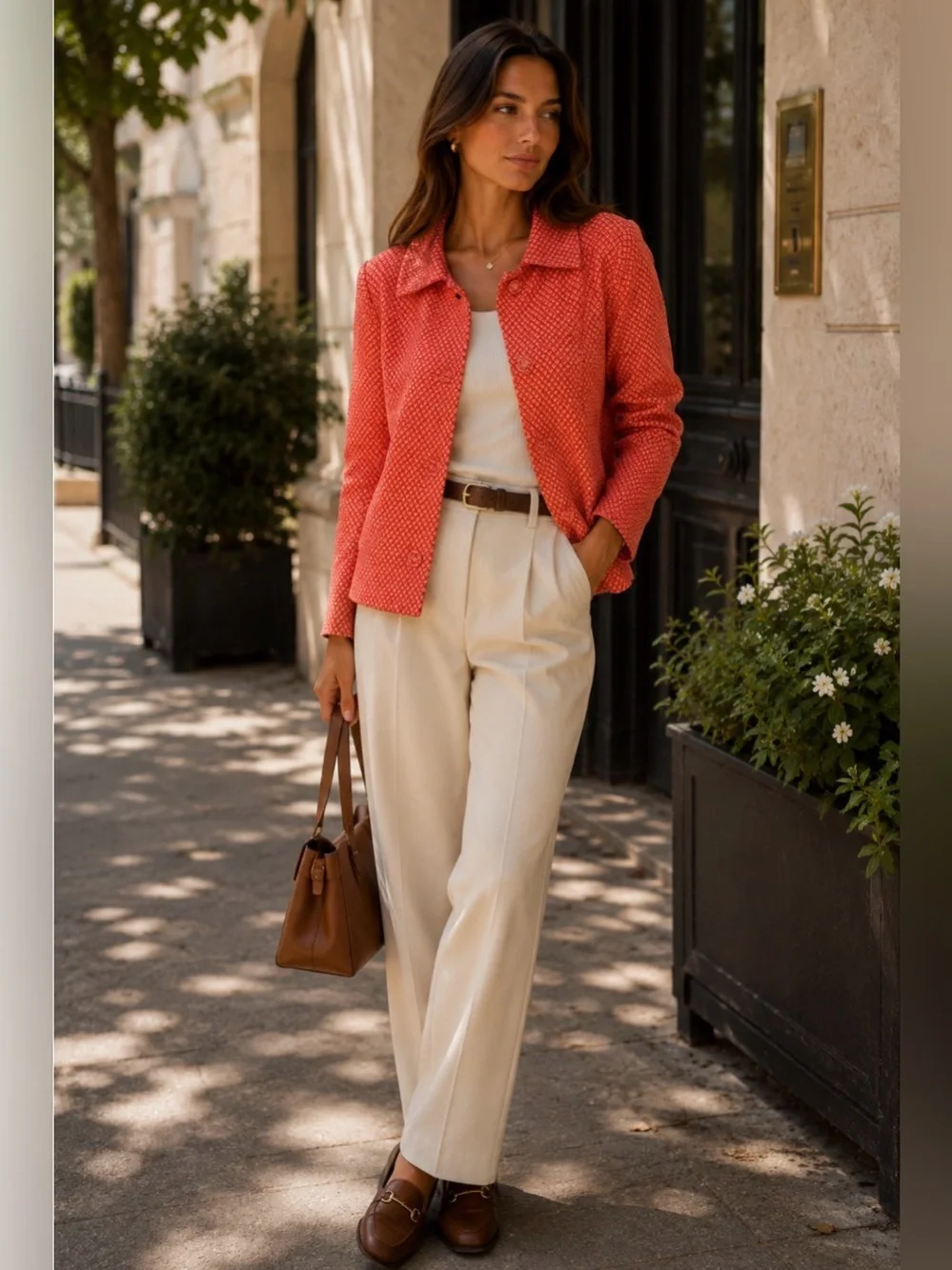 CAbi Topper Jacket Orange Textured Knit Blazer – Chic Statement‎ Jacket